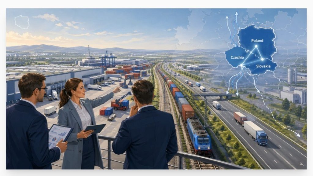Freight corridor linking Poland, Czechia and Slovakia through Central Europe