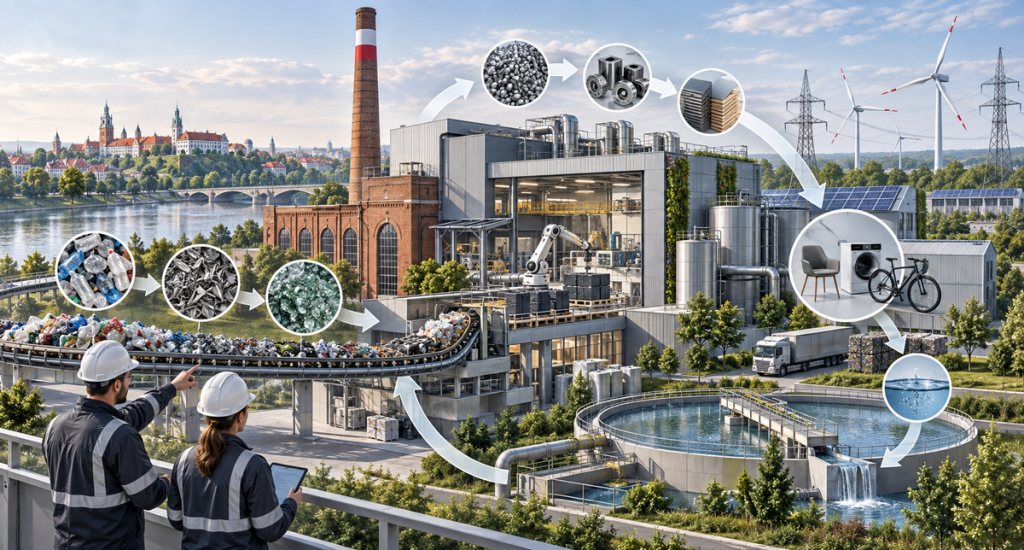 Polish industrial facility using cleantech and circular economy solutions