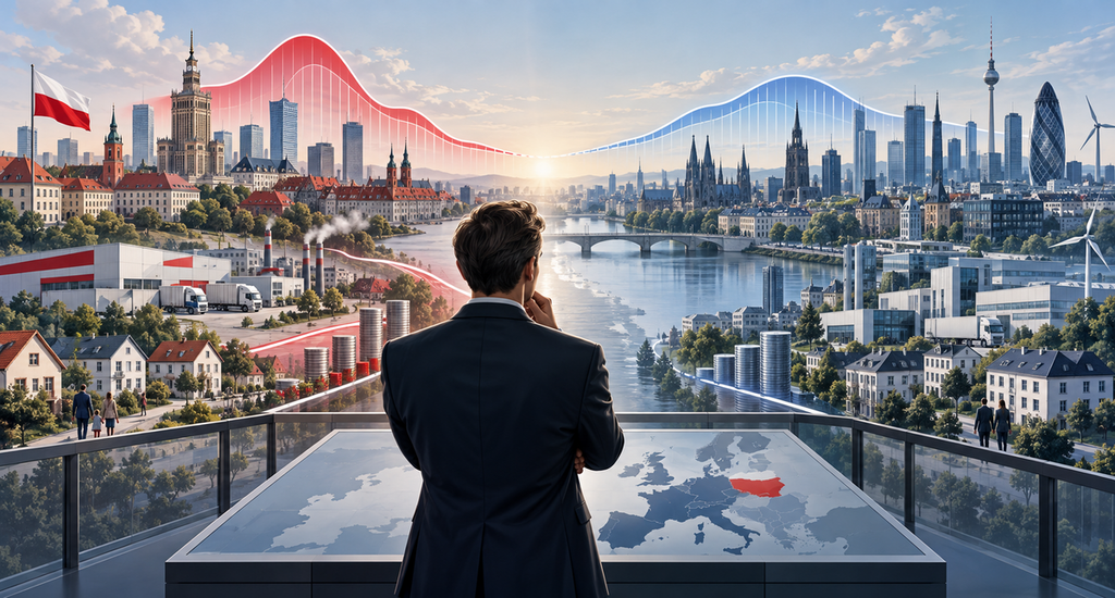 Executive comparing Poland’s inflation rate with the European Union