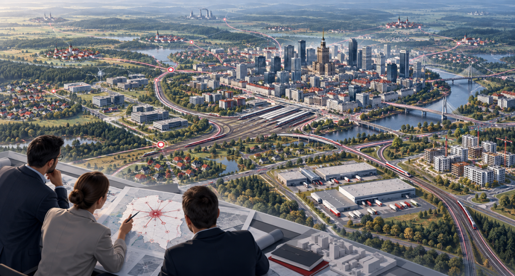 Urban development and infrastructure growth in a Polish city