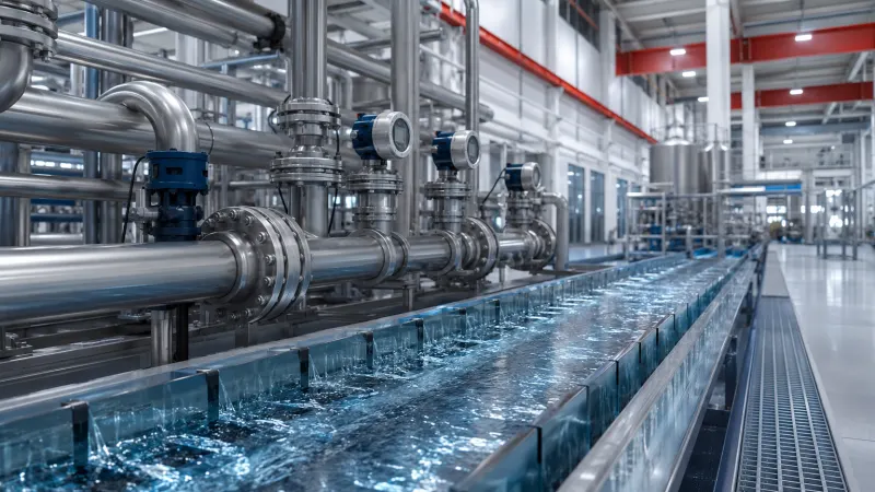 Industrielle Wasseraufbereitungsanlage für eine wasserresiliente Produktion in Polen